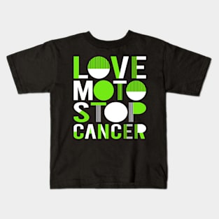 Love Moto Stop Cancer Kids T-Shirt